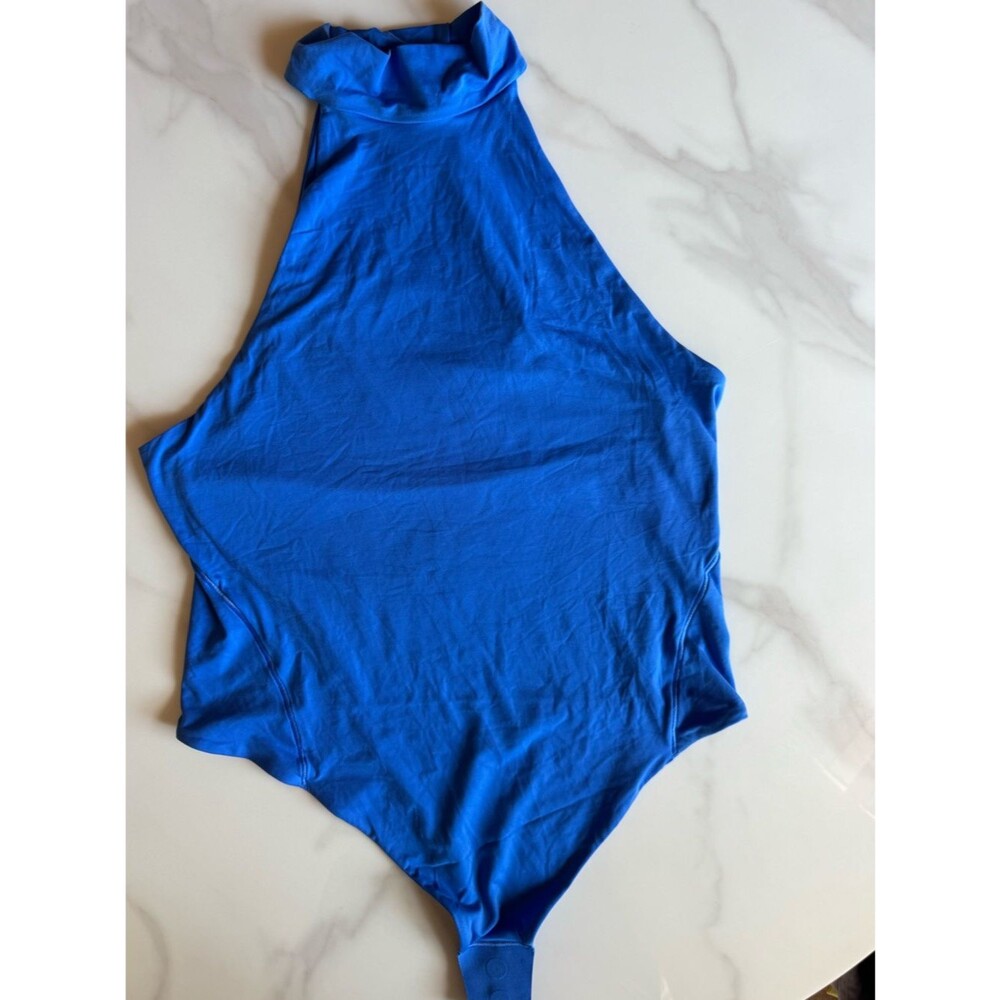 Lululemon Simply There Mock Neck Sleeveless Bodysuit Blue Size Large